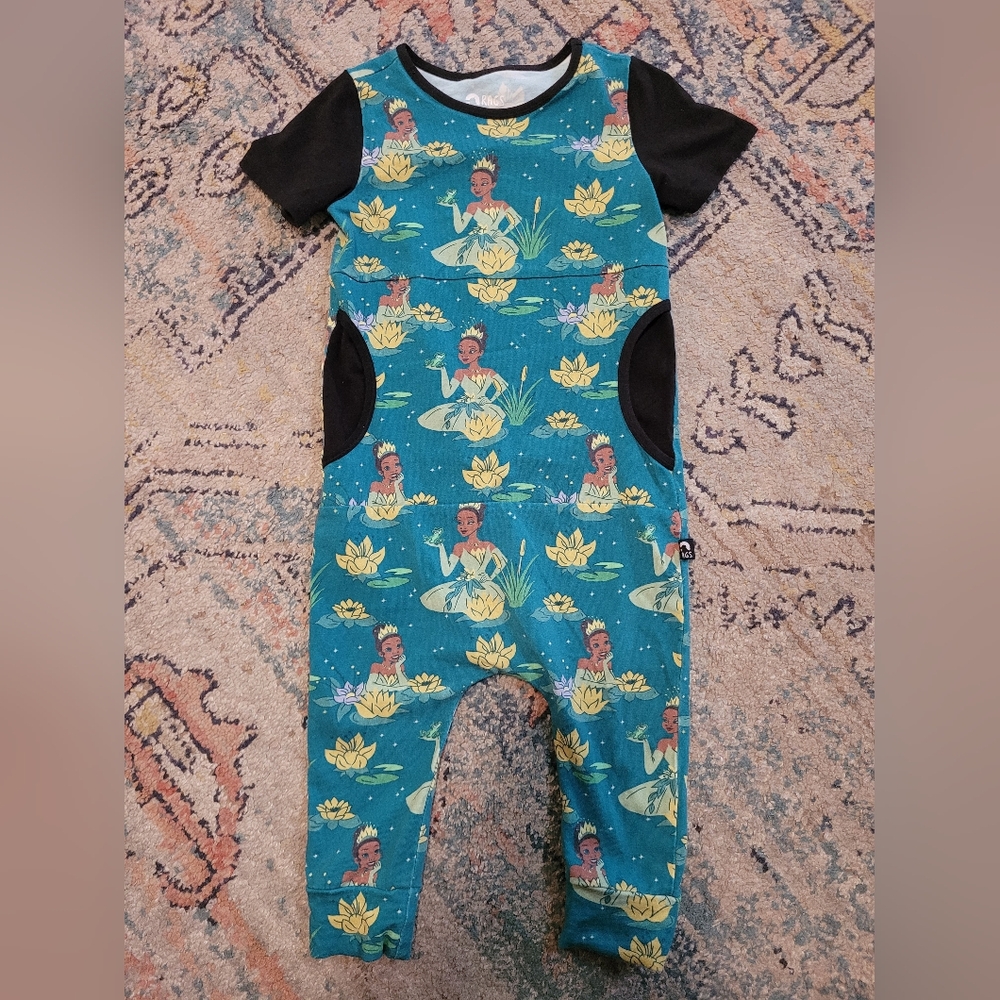 Rags to Raches 18-24 Months Disney Princess Tiana Romper Jumper Bodysuit Outfit